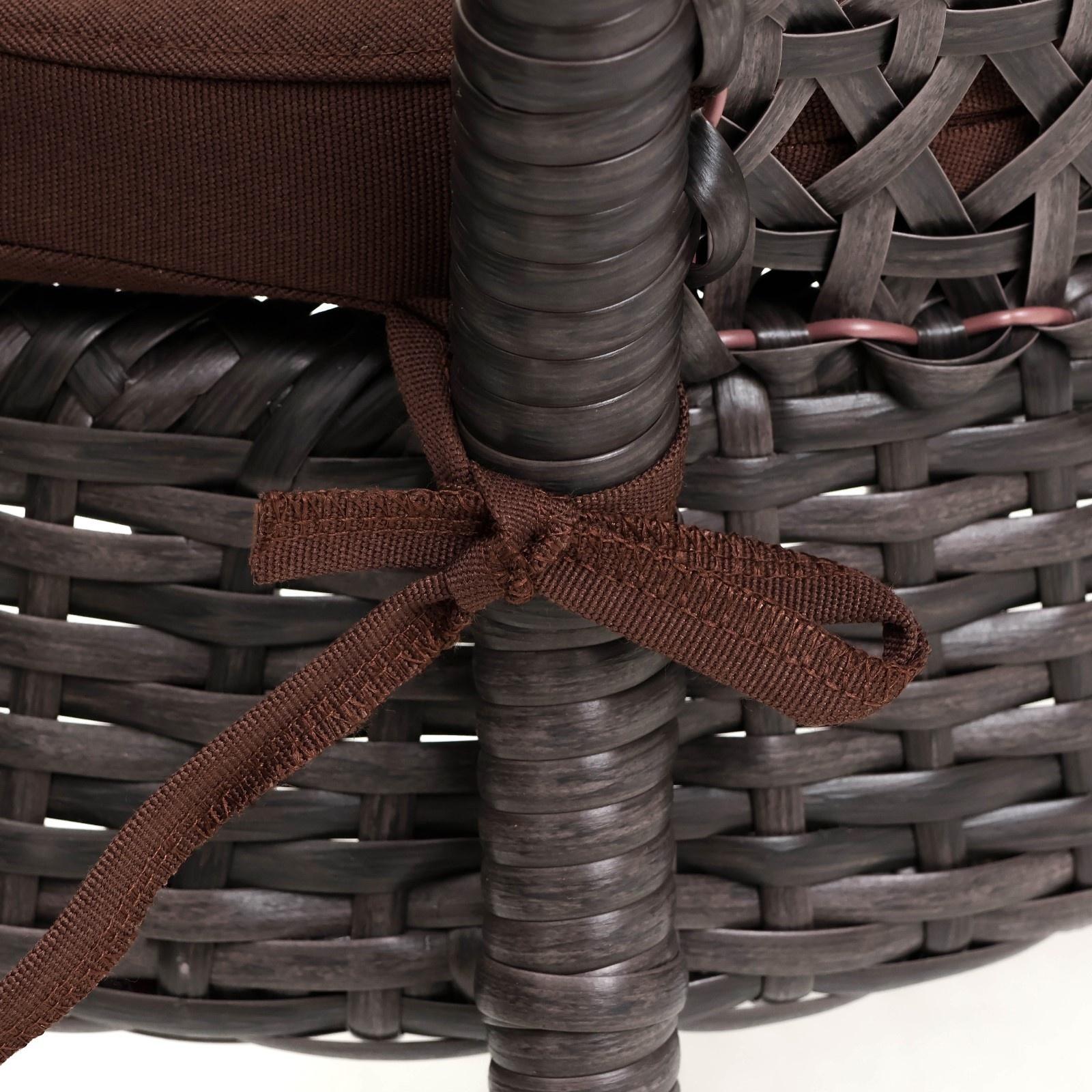 Диван садовый из искусственного ротанга 130х70х80см венге