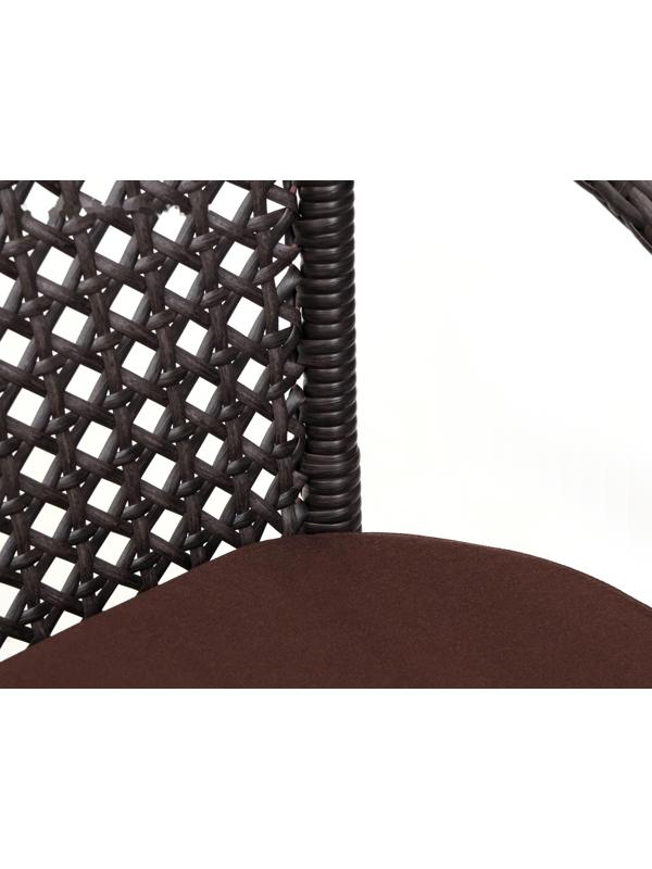 Диван садовый из искусственного ротанга 130х70х80см венге