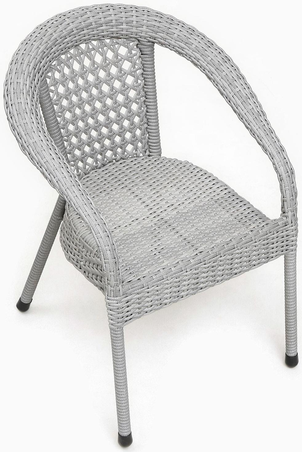 Кресло садовое из искусственного ротанга 60х70х80см серое