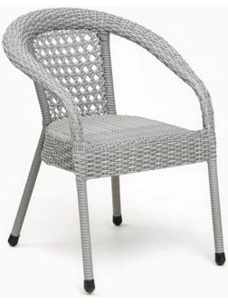 Кресло садовое из искусственного ротанга 60х70х80см серое