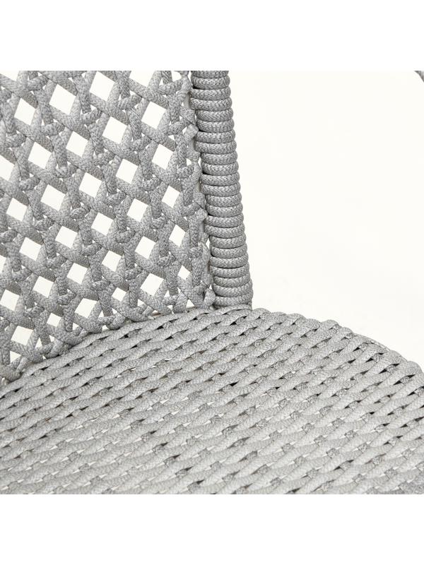 Кресло садовое из искусственного ротанга 60х70х80см серое