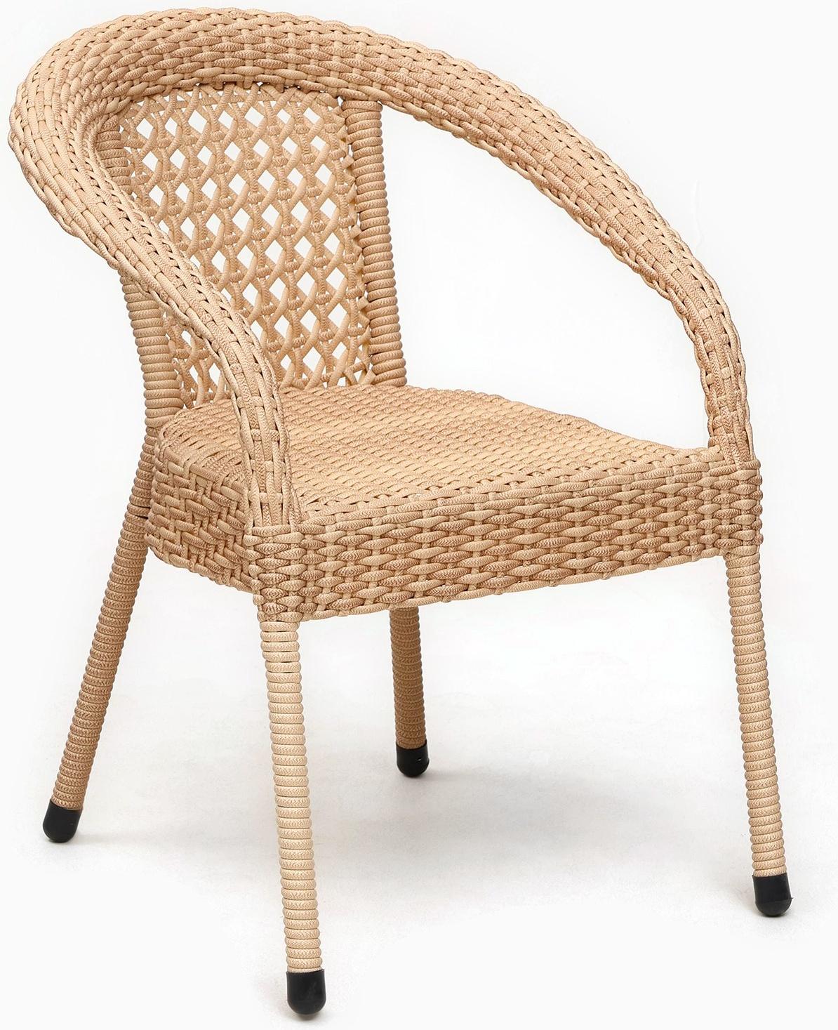 Кресло садовое из искусственного ротанга 60х70х80см коричневое