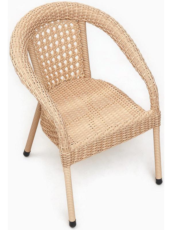 Кресло садовое из искусственного ротанга 60х70х80см коричневое