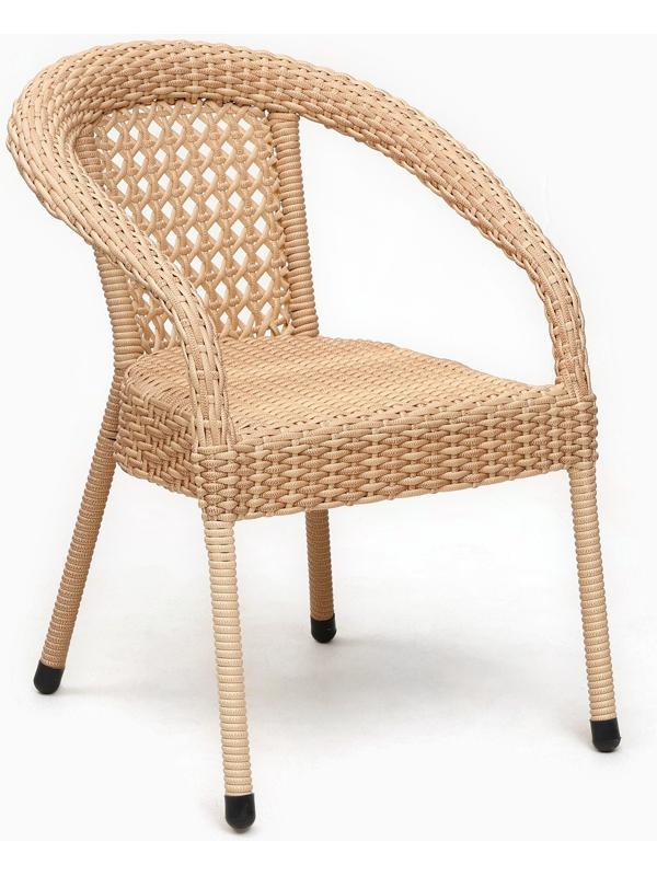 Кресло садовое из искусственного ротанга 60х70х80см коричневое