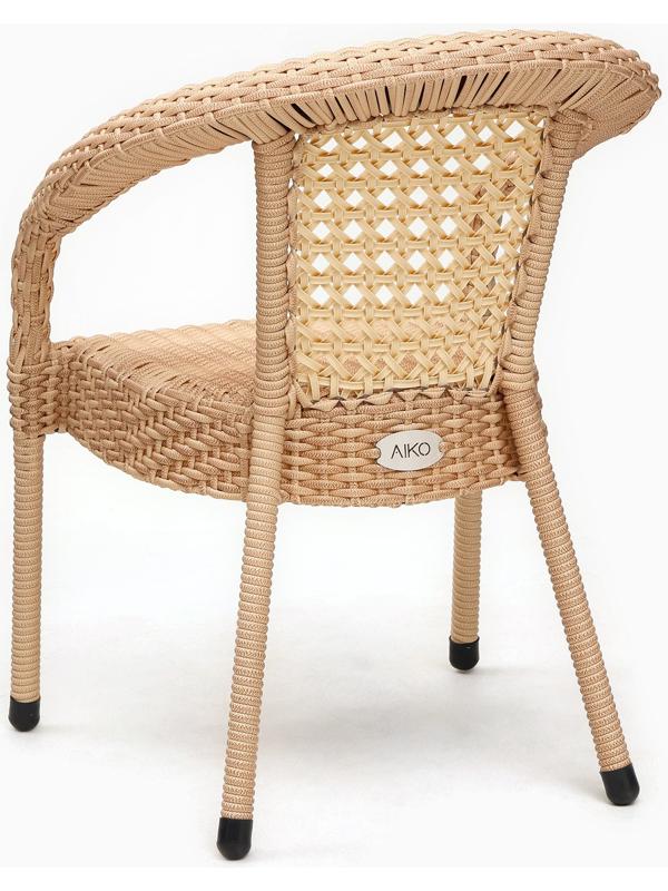 Кресло садовое из искусственного ротанга 60х70х80см коричневое