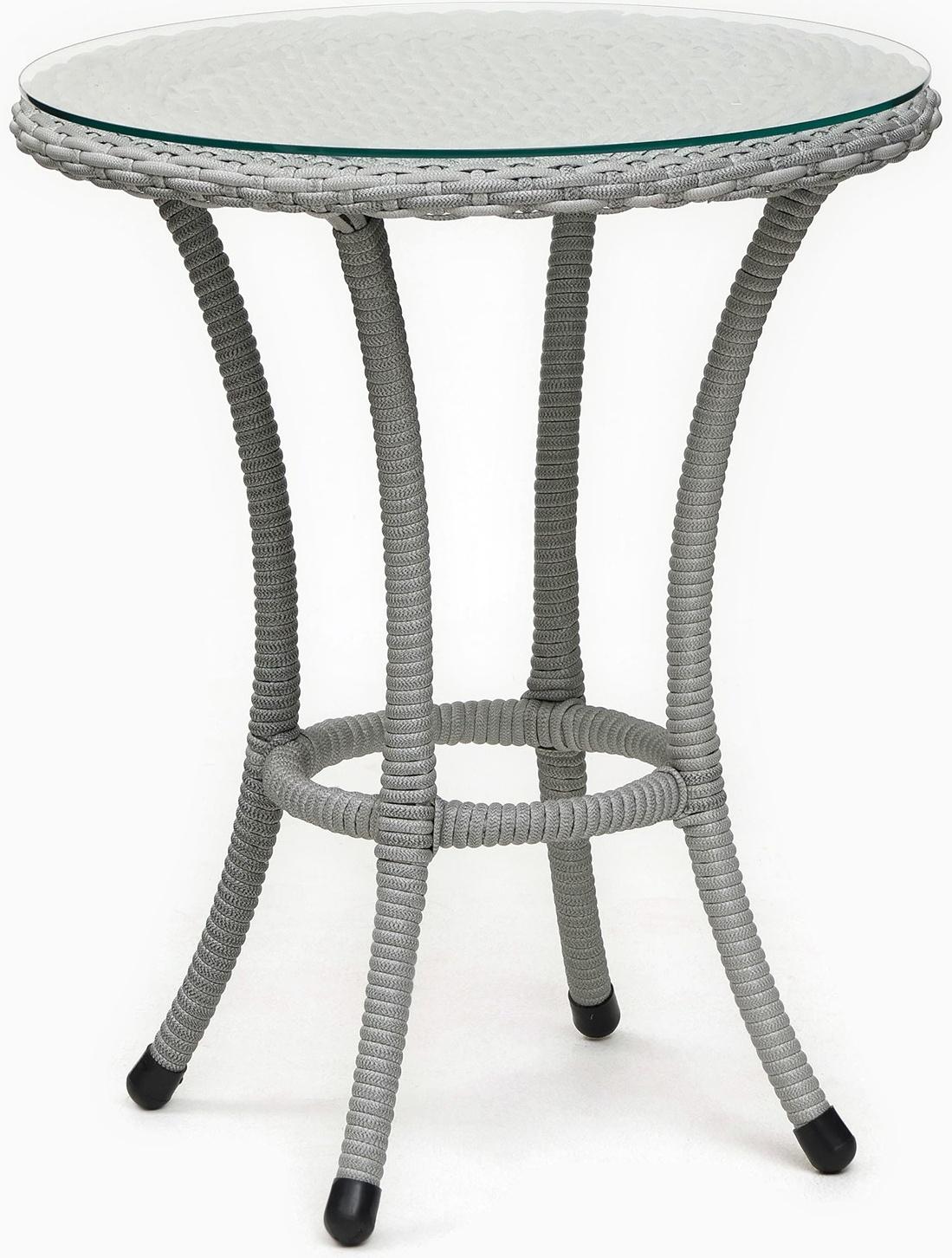 Стол садовый из искусственного ротанга 60х75см серый