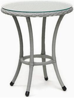 Стол садовый из искусственного ротанга 60х75см серый