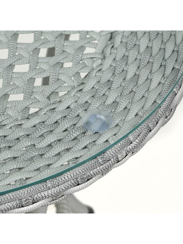 Стол садовый из искусственного ротанга 60х75см серый