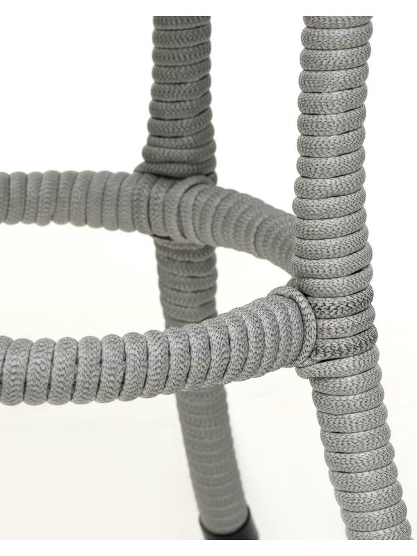 Стол садовый из искусственного ротанга 60х75см серый