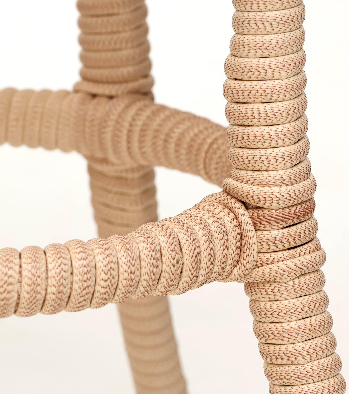 Стол садовый из искусственного ротанга 60х75см коричневый