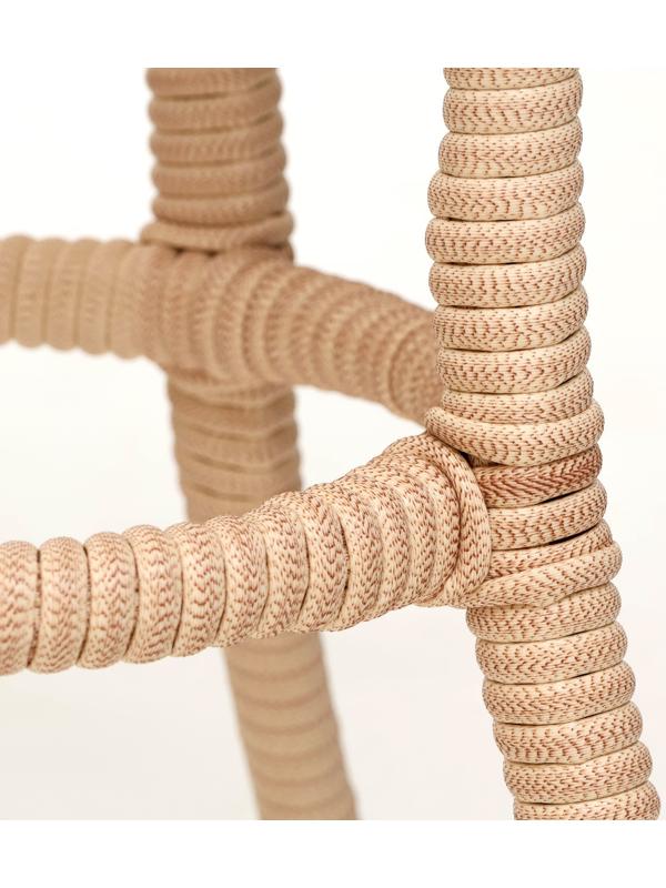 Стол садовый из искусственного ротанга 60х75см коричневый