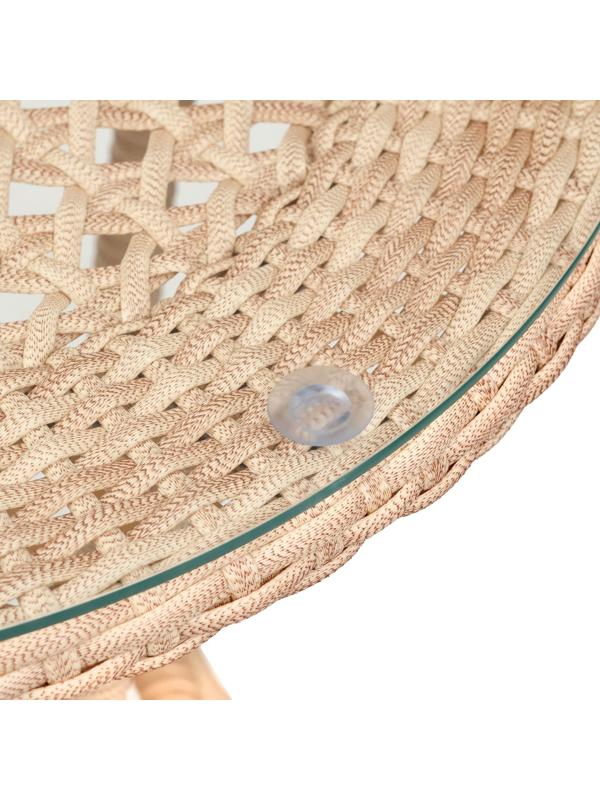 Стол садовый из искусственного ротанга 60х75см коричневый