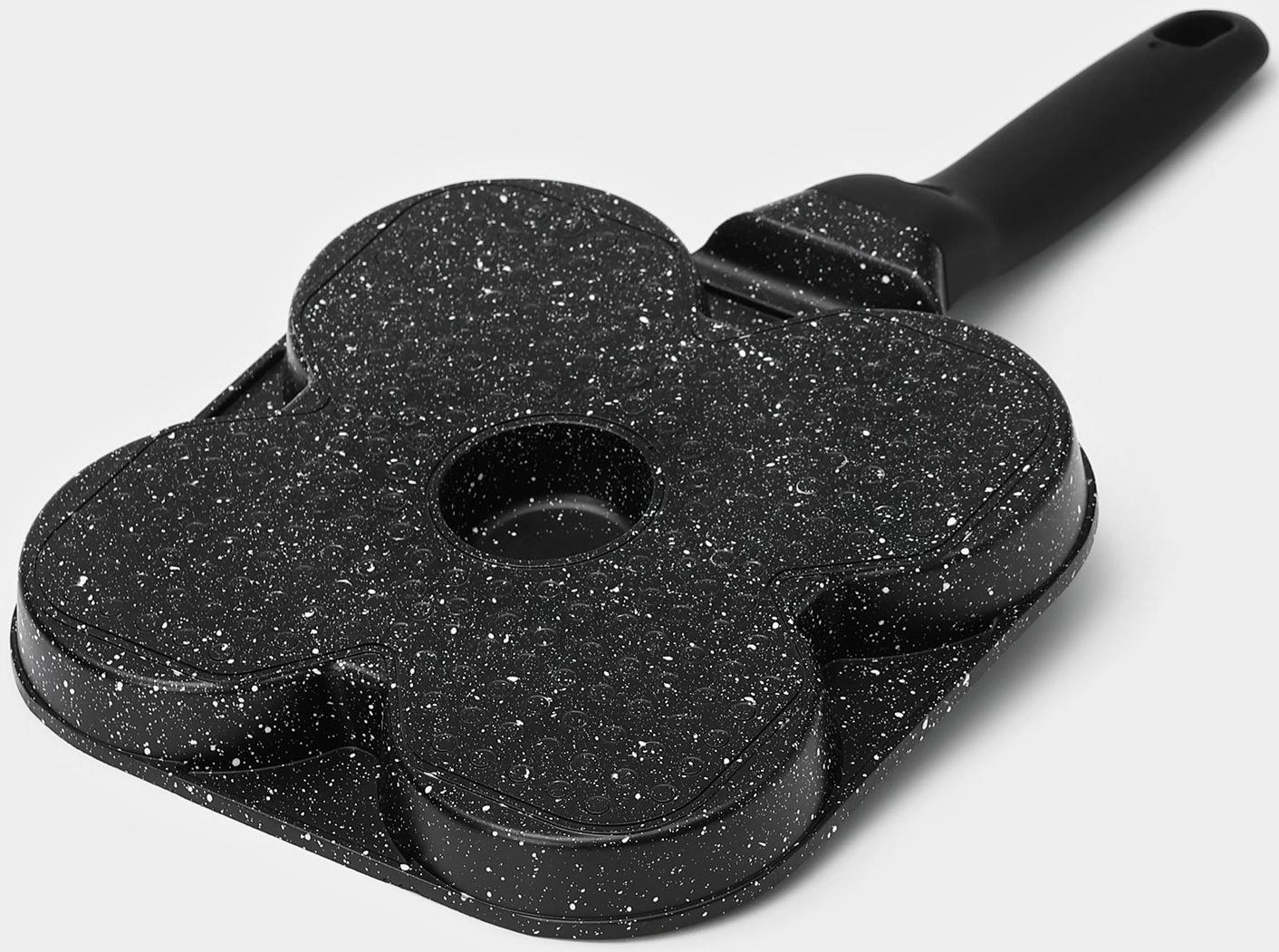 Сковорода-оладница Доляна Petit, d=18 см, цвет темный мрамор, индукция