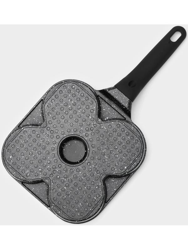 Сковорода-оладница Доляна Petit, d=18 см, цвет темный мрамор, индукция