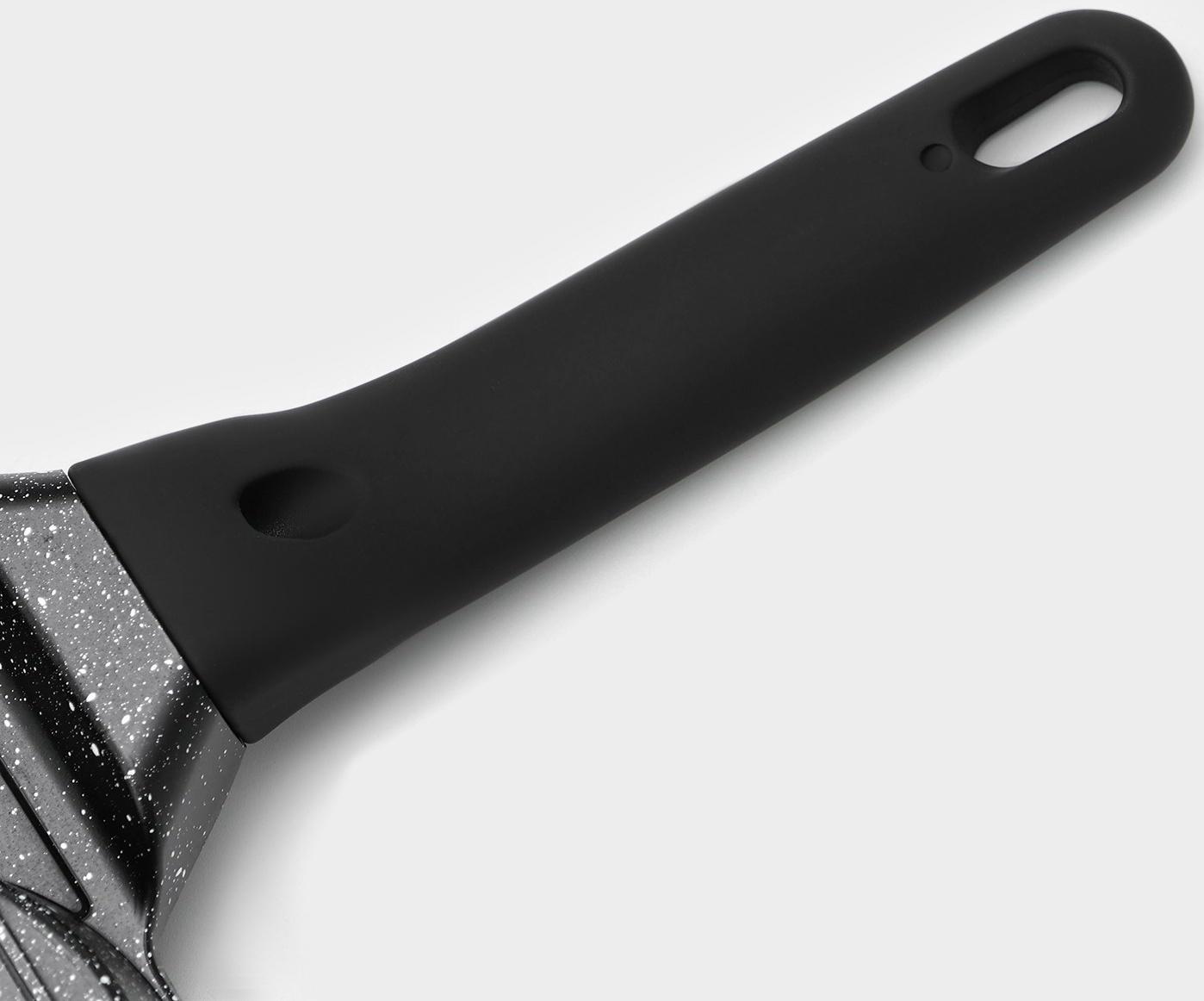 Сковорода гриль Доляна «Моно», d=18 см, индукция, цвет темный мрамор