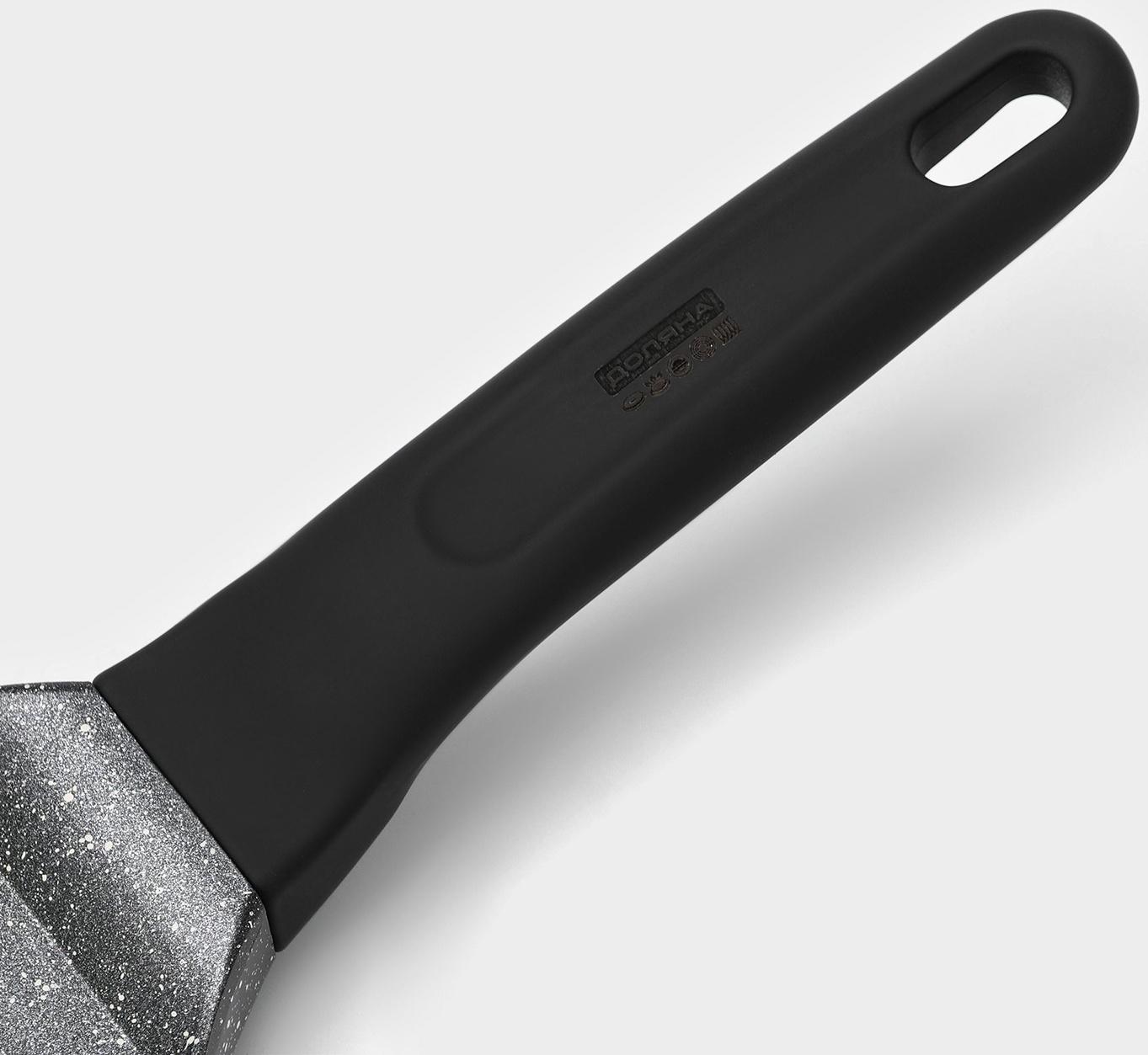 Сковорода гриль Доляна «Моно», d=18 см, индукция, цвет темный мрамор