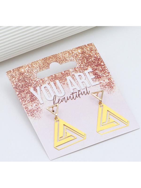 Серьги «You are beautiful», 2.5 х 4 см