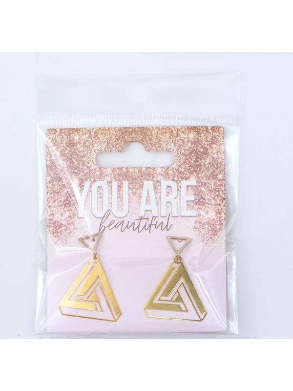 Серьги «You are beautiful», 2.5 х 4 см