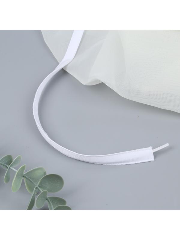 Лента тоннельная, двухстрочная, 10 мм, 50 ± 1 м, цвет белый