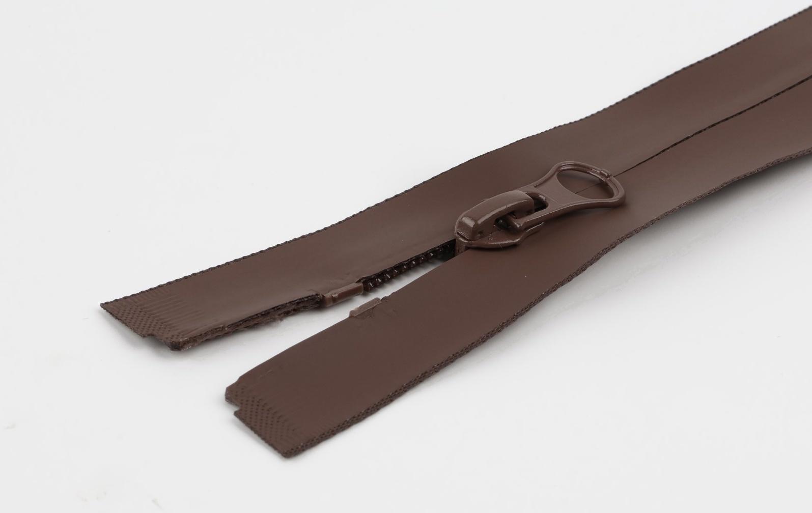 Молния «Спираль», №7, разъёмная, водонепроницаемая, замок автомат, 50 см, цвет коричневый