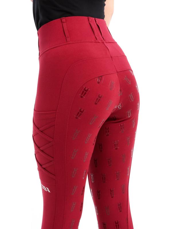 Бриджи для верховой езды TL1, цвет бордовый, размер 34