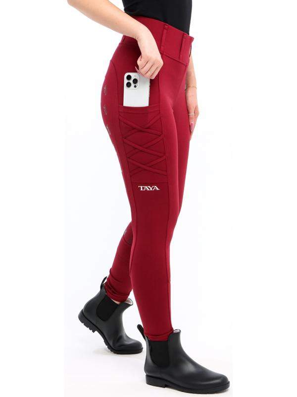 Бриджи для верховой езды TL1, цвет бордовый, размер 38