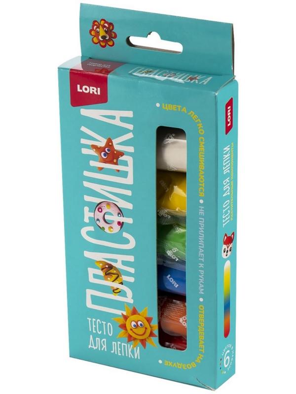 Тесто для лепки «Пластишка», 6 цв. по 30 гр