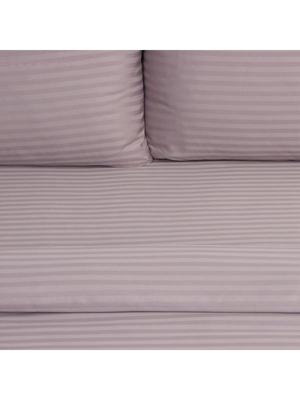 Комплект постельного белья LoveLife евро Brown line 200*217 см, 230*240 см, 50*70 см -2 шт, страйп-сатин, 100%п/э