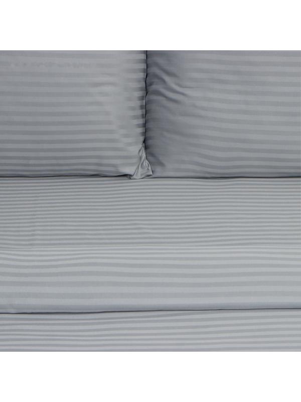 Комплект постельного белья LoveLife евро Gray line 200*217 см, 230*240 см, 50*70 см -2 шт, страйп-сатин, 100%п/э