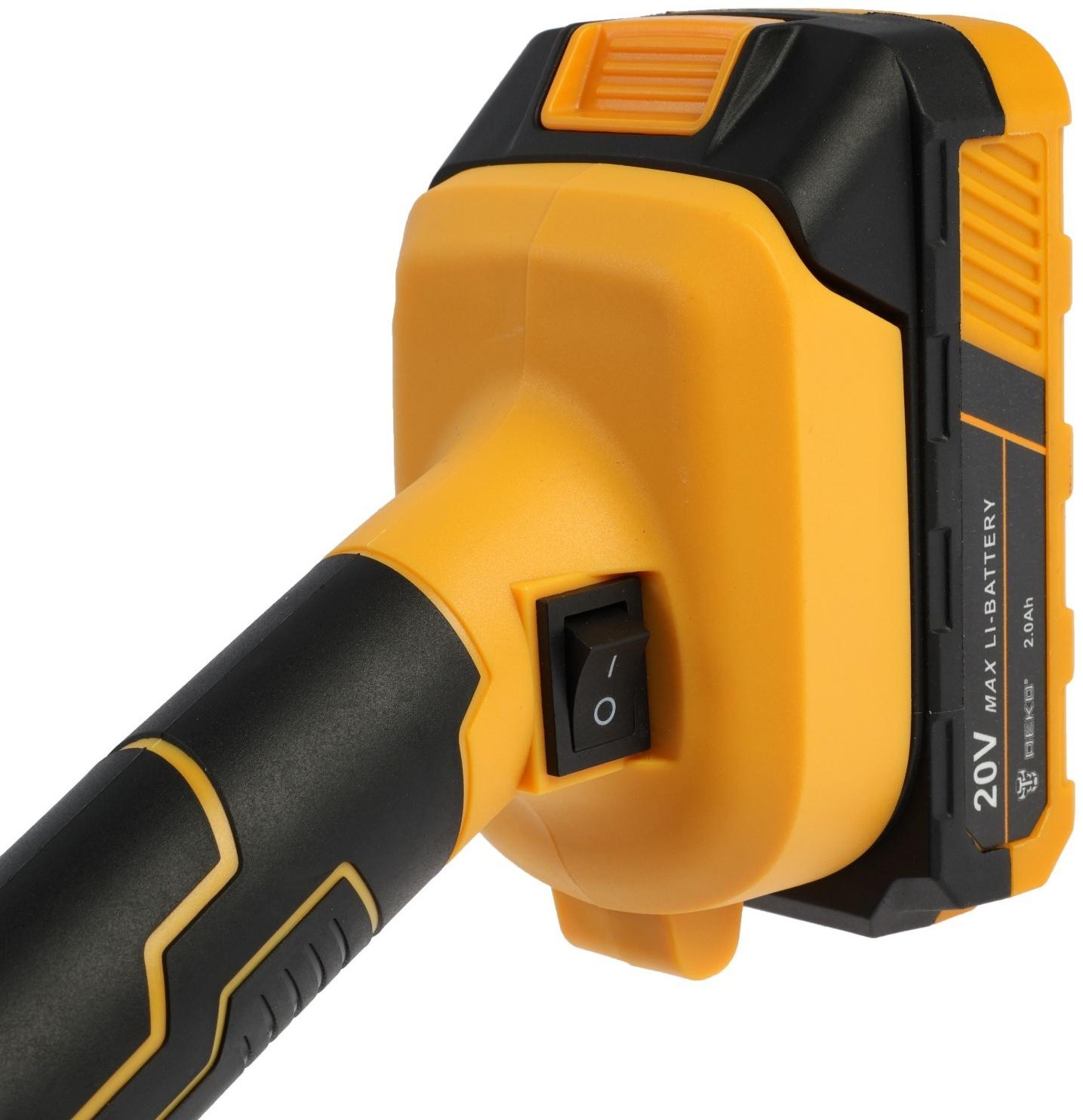 Виброприсоска аккумуляторная для укладки плитки DEKO DKTT20, 20 В, 2x2 Ач, в кейсе