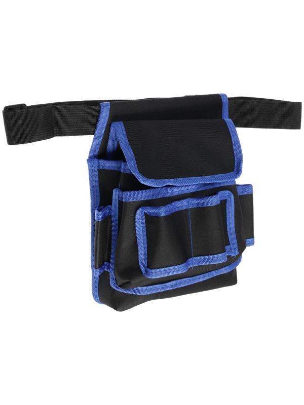 Сумка-пояс для инструментов ТУНДРА, одинарная, 2 кармана, 4 петли