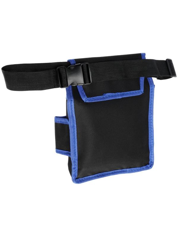 Сумка-пояс для инструментов ТУНДРА, одинарная, 2 кармана, 4 петли