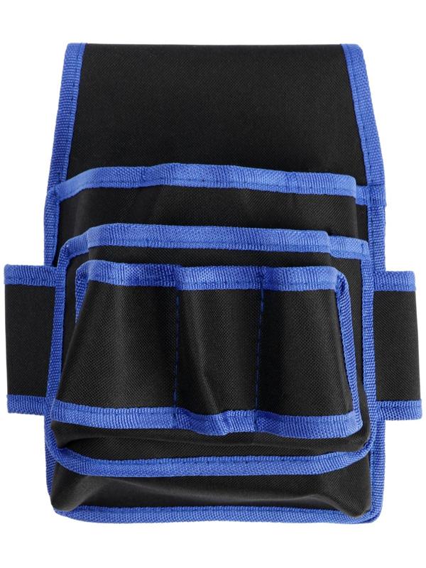 Сумка-пояс для инструментов ТУНДРА, одинарная, 2 кармана. 5 петлей