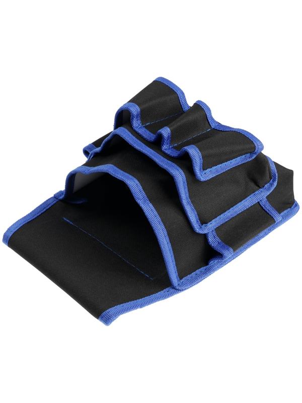 Сумка-пояс для инструментов ТУНДРА, одинарная, 2 кармана. 5 петлей