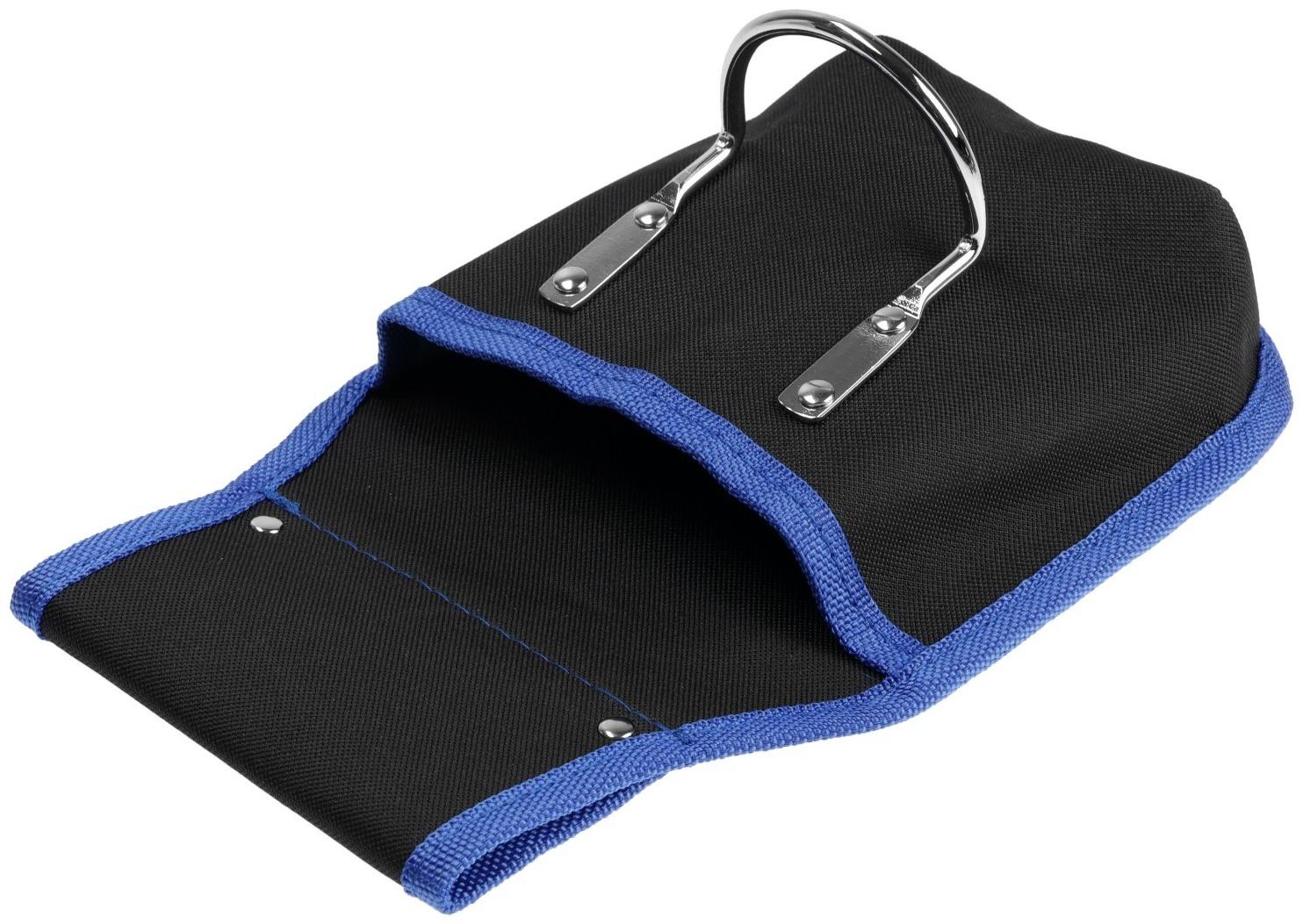 Сумка-пояс ТУНДРА, одинарная, держатель для молотка, карман