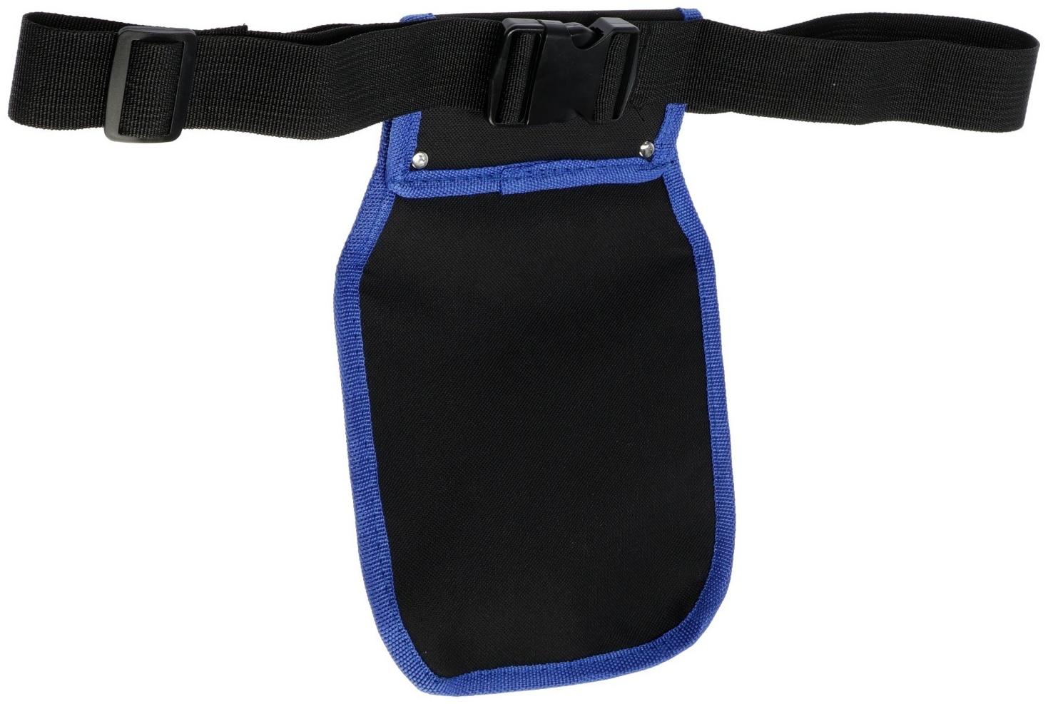 Сумка-пояс ТУНДРА, одинарная, держатель для молотка, карман