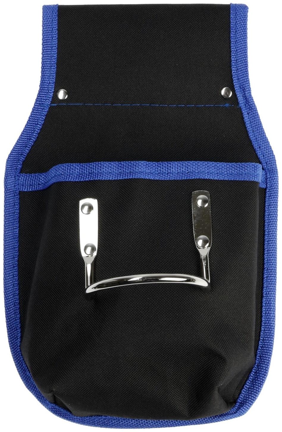 Сумка-пояс ТУНДРА, одинарная, держатель для молотка, карман