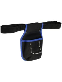 Сумка-пояс ТУНДРА, одинарная, держатель для молотка, карман