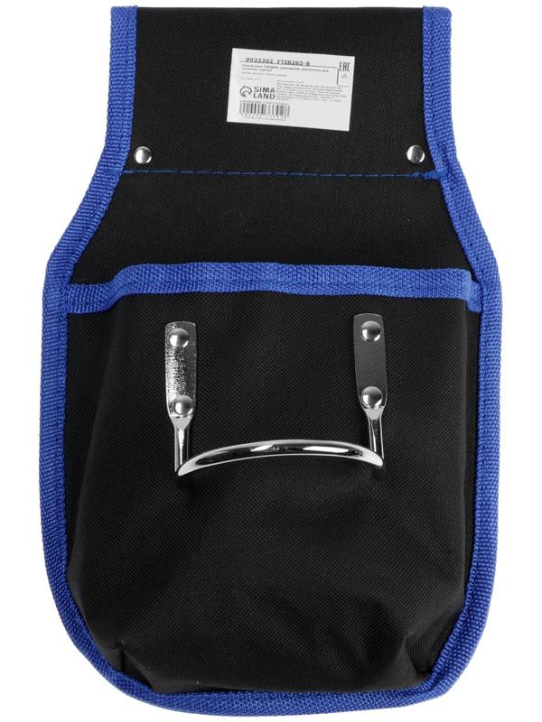 Сумка-пояс ТУНДРА, одинарная, держатель для молотка, карман