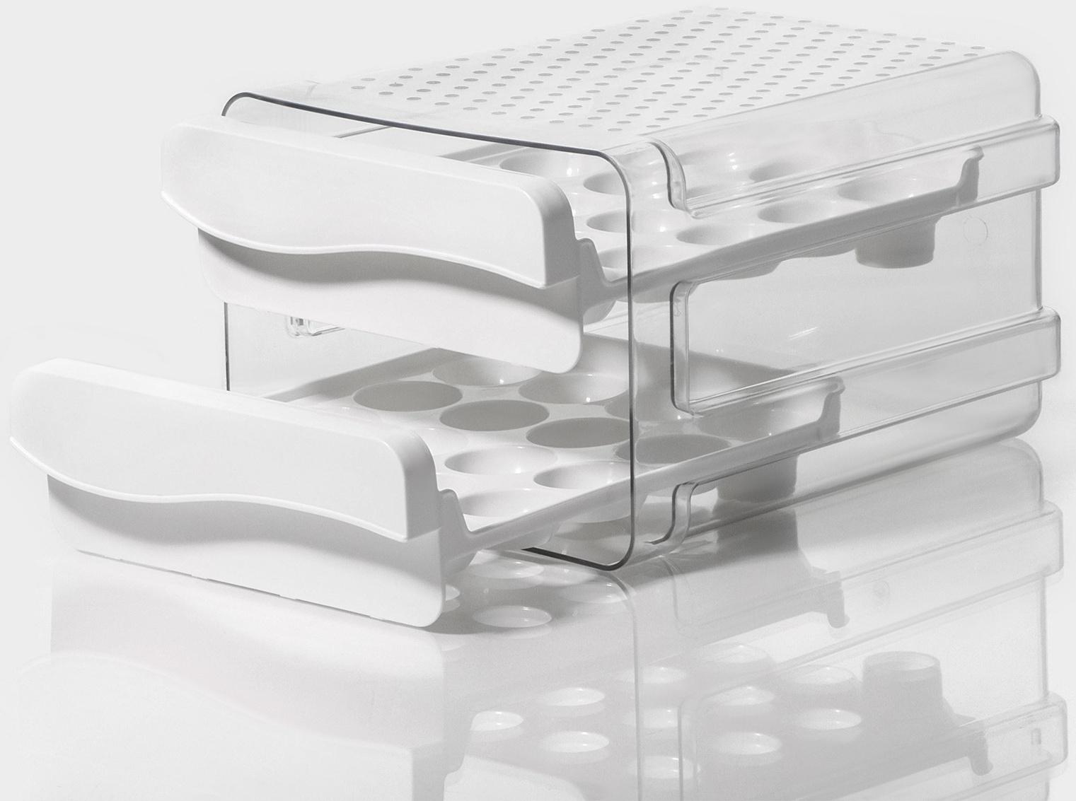 Контейнер для хранения яиц Доляна, 40 ячеек, 27×22×16 см, цвет белый