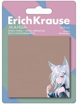 Блок с липким краем бумажный 75х75 мм, ErichKrause 