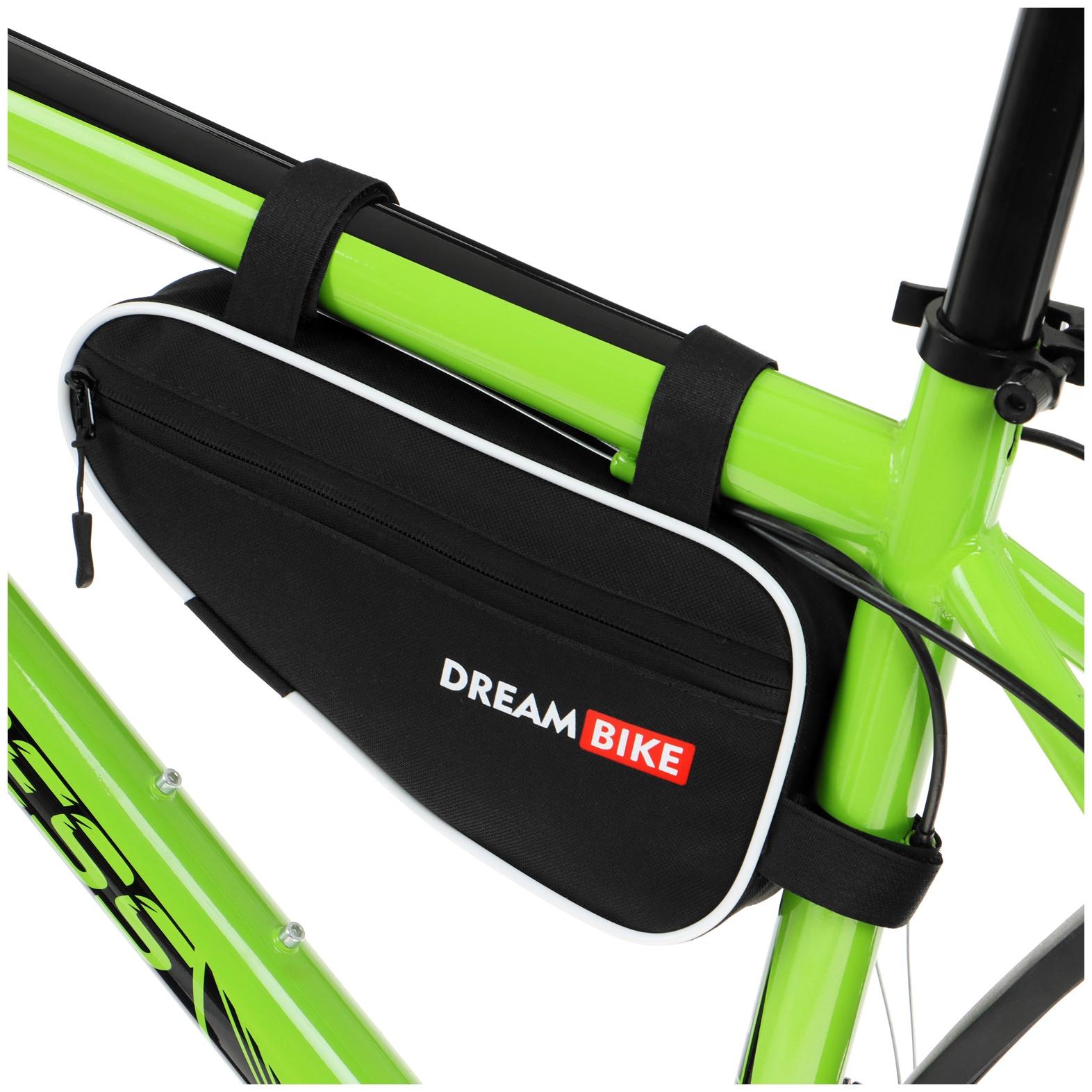 Велосумка Dream Bike под раму, 26х13.5х5, цвет чёрный/белый
