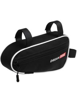 Велосумка Dream Bike под раму, 26х13.5х5, цвет чёрный/белый
