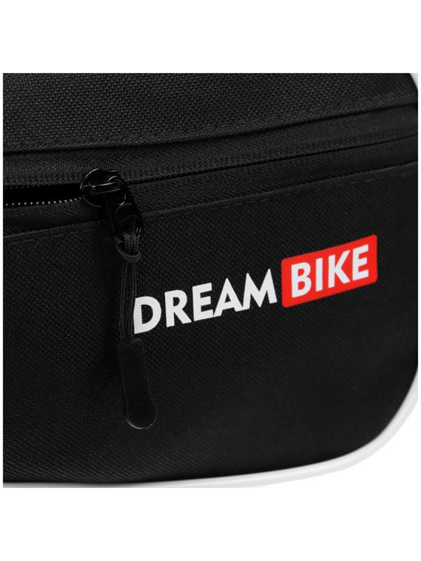 Велосумка Dream Bike под раму, 26х13.5х5, цвет чёрный/белый