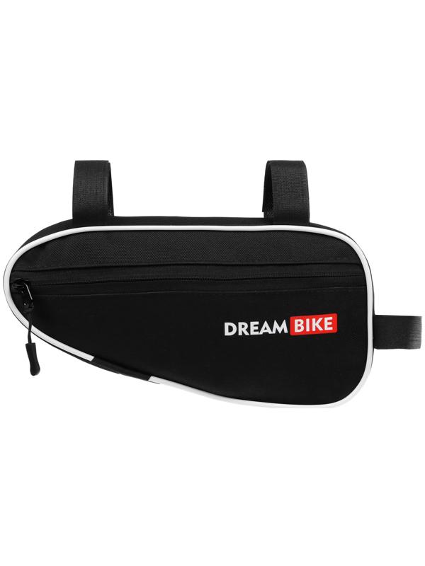 Велосумка Dream Bike под раму, 26х13.5х5, цвет чёрный/белый