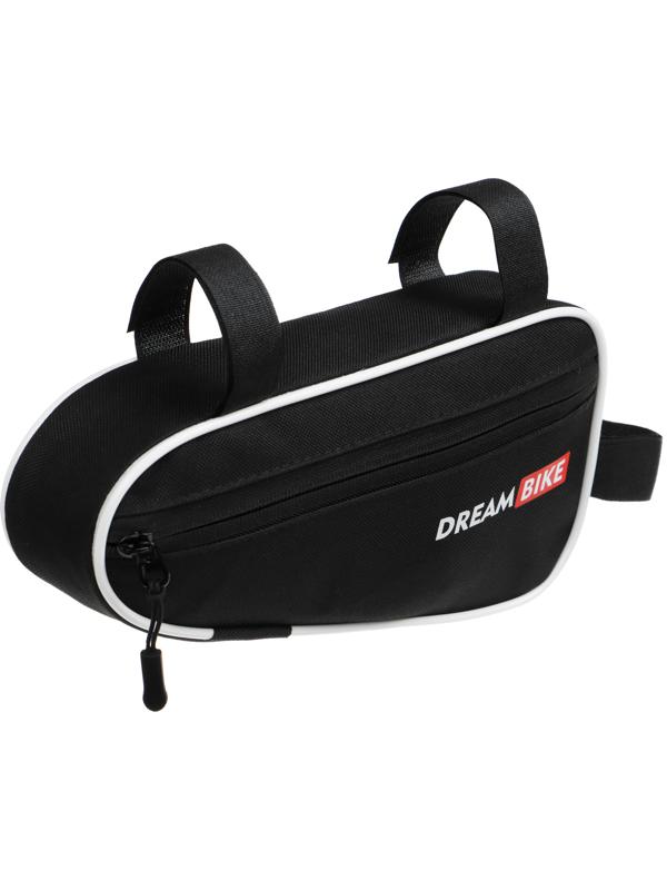 Велосумка Dream Bike под раму, 26х13.5х5, цвет чёрный/белый