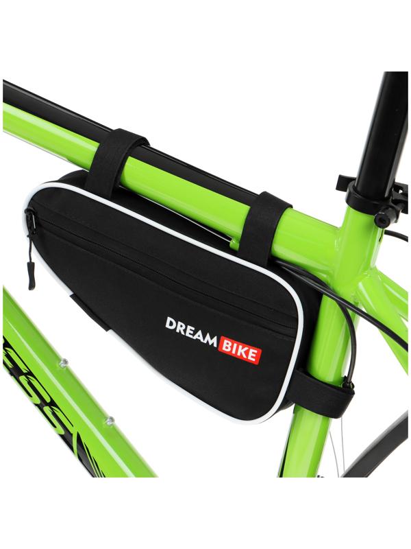 Велосумка Dream Bike под раму, 26х13.5х5, цвет чёрный/белый
