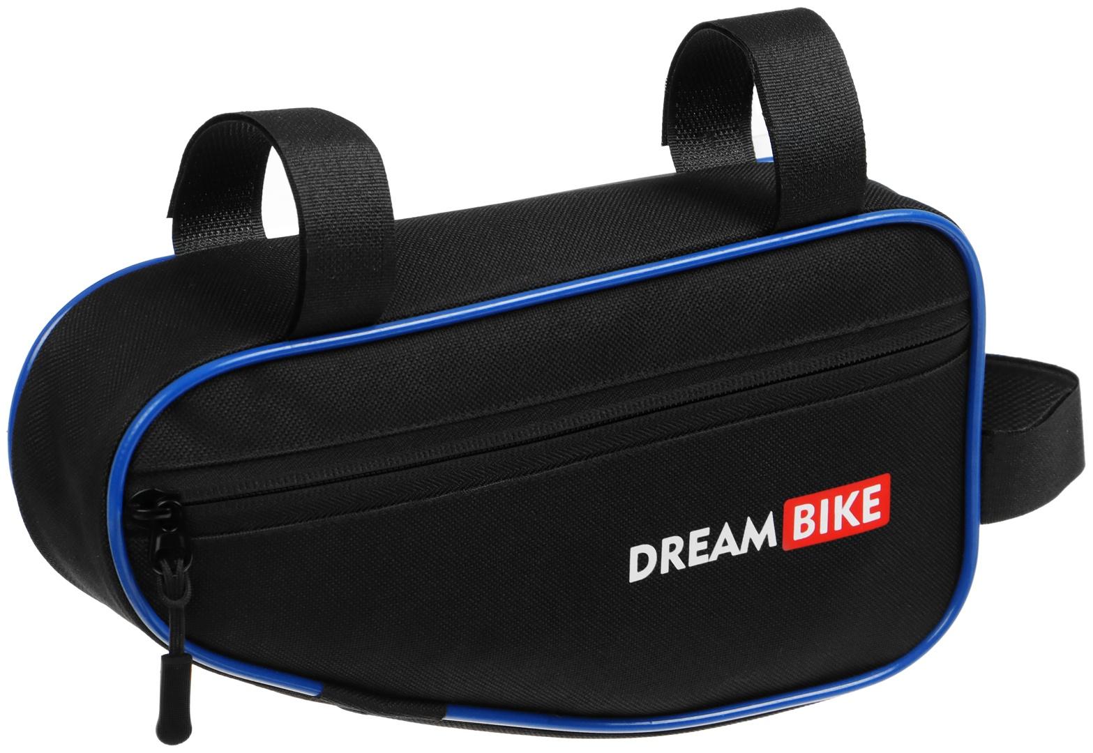 Велосумка Dream Bike под раму, 26х13.5х5, цвет чёрный/синий