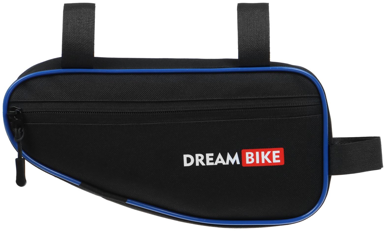 Велосумка Dream Bike под раму, 26х13.5х5, цвет чёрный/синий