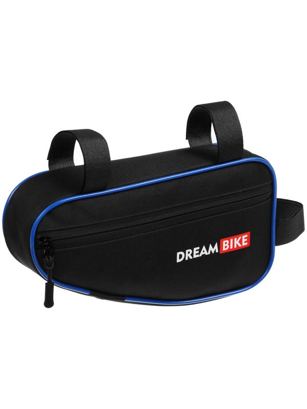 Велосумка Dream Bike под раму, 26х13.5х5, цвет чёрный/синий